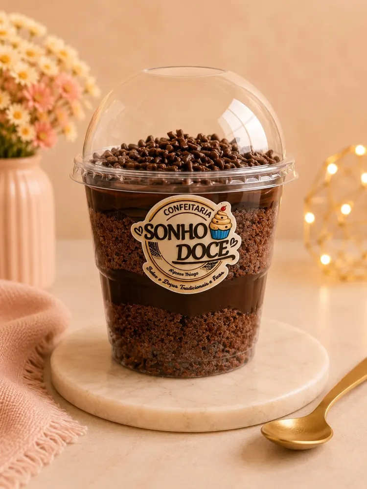 Bolo de pote de brigadeiro